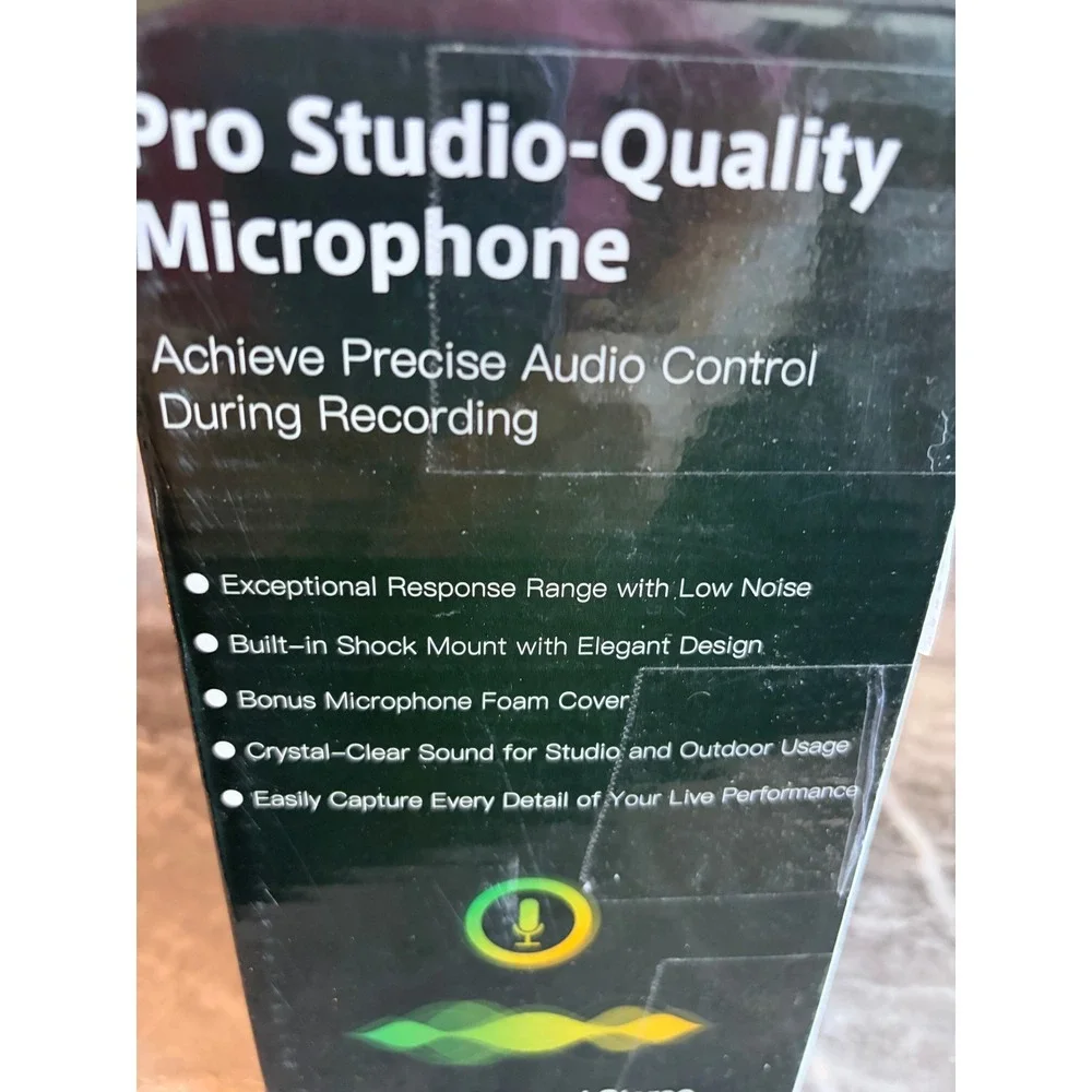 ZealSound K66 PRO Professional Studio USB Microphone Gradient RGB Stand Cables